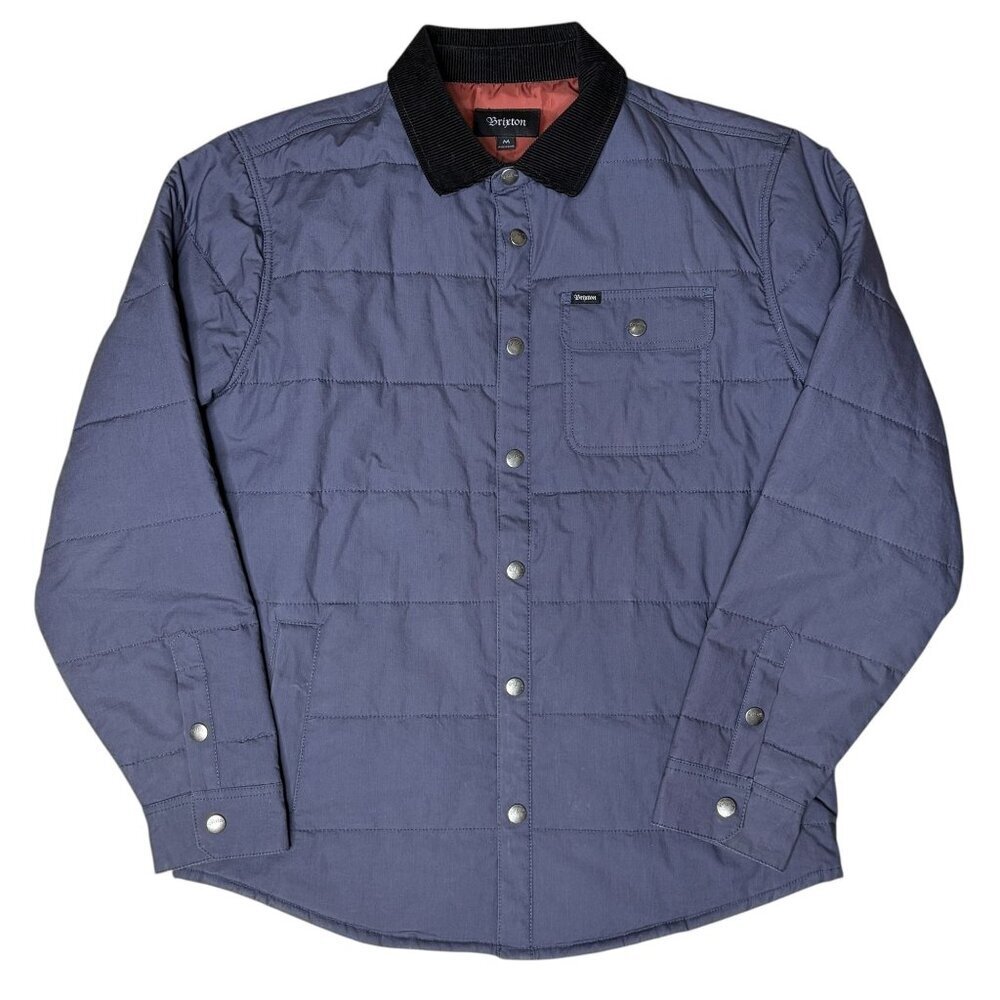 Brixton Men's Gray Quilted Cass Jacket. Size Medium